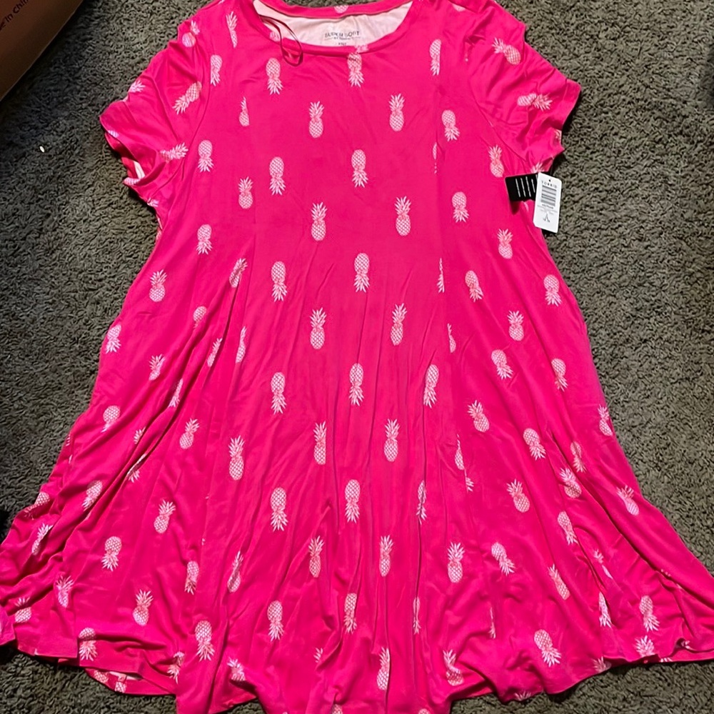 torrid Hot Pink Pineapple Print Mini Dress